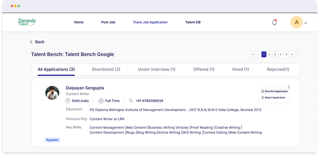 Dashboard Screenshot